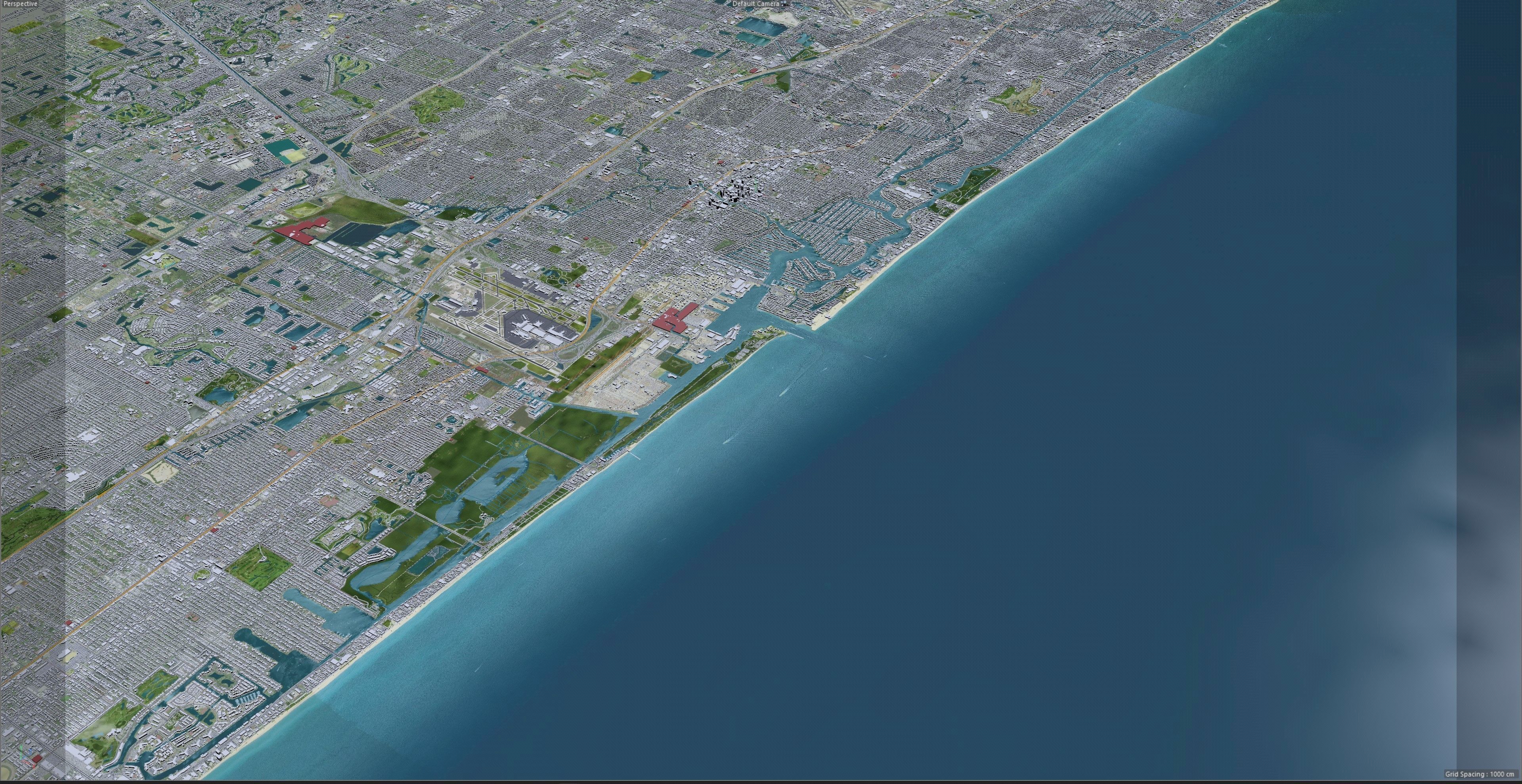 Fort Lauderdale City in Florida USA Low-poly 3D model_31