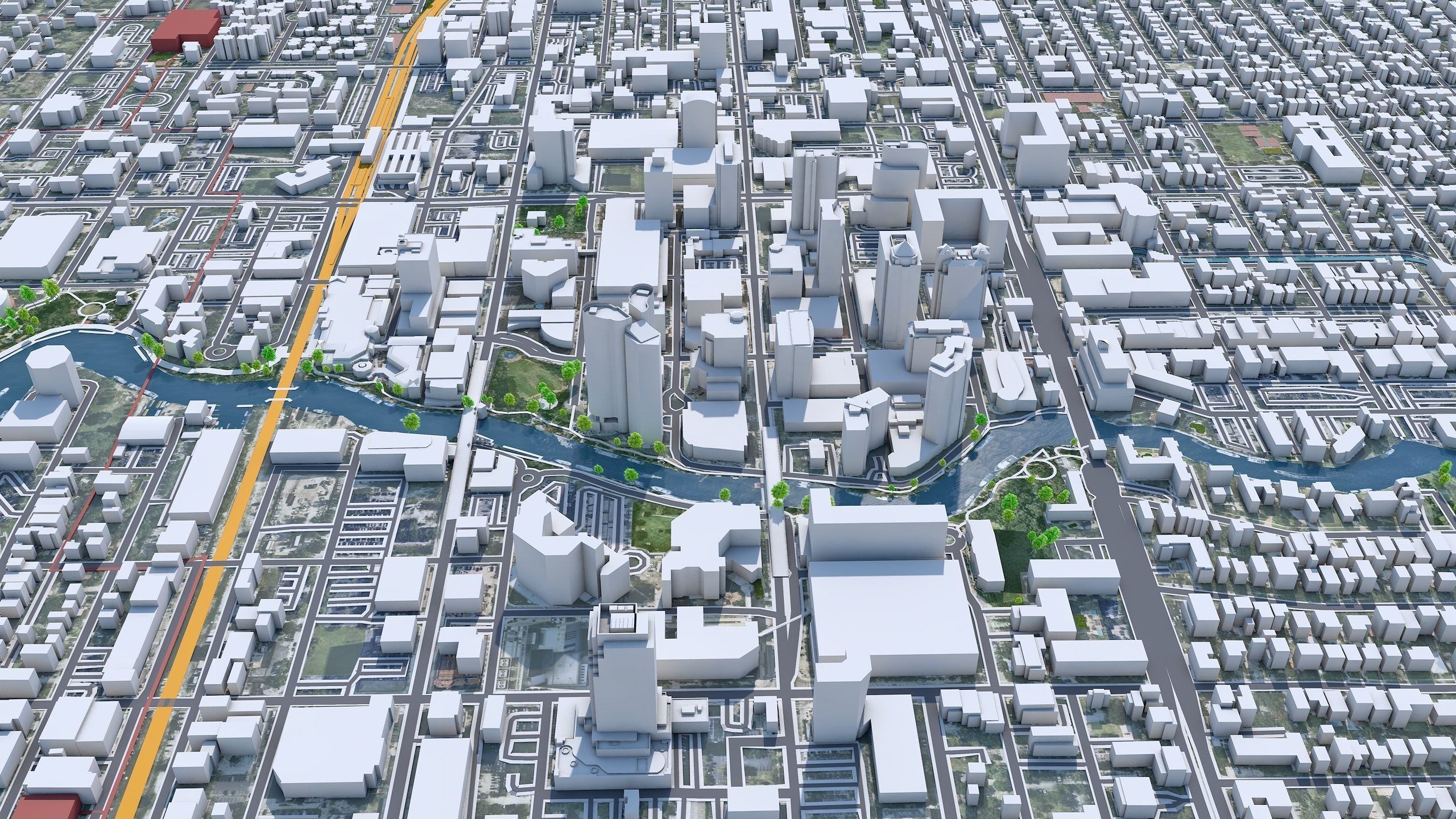 Fort Lauderdale City in Florida USA Low-poly 3D model_1