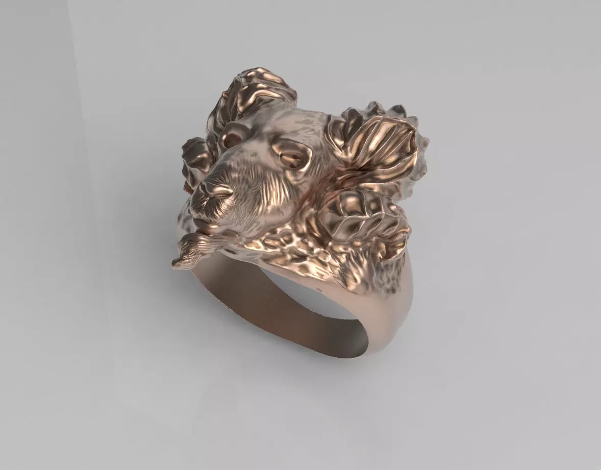 Goat Ring 3D print model_0