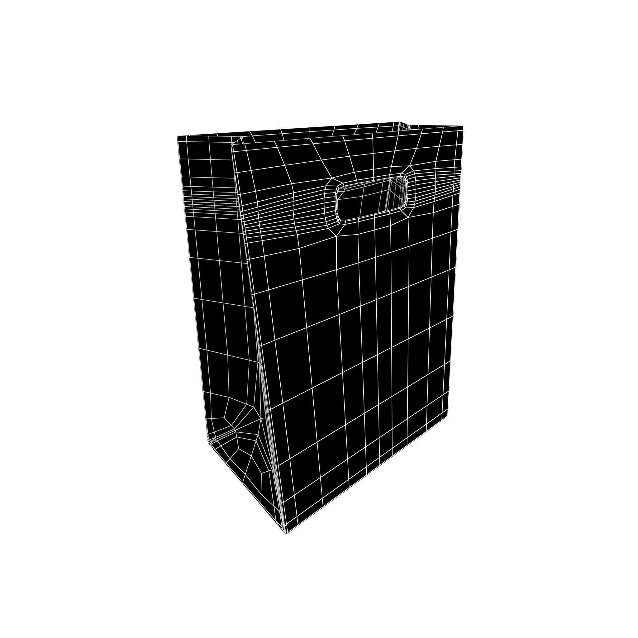 Shopping Bag v1 001 Low-poly 3D model_5
