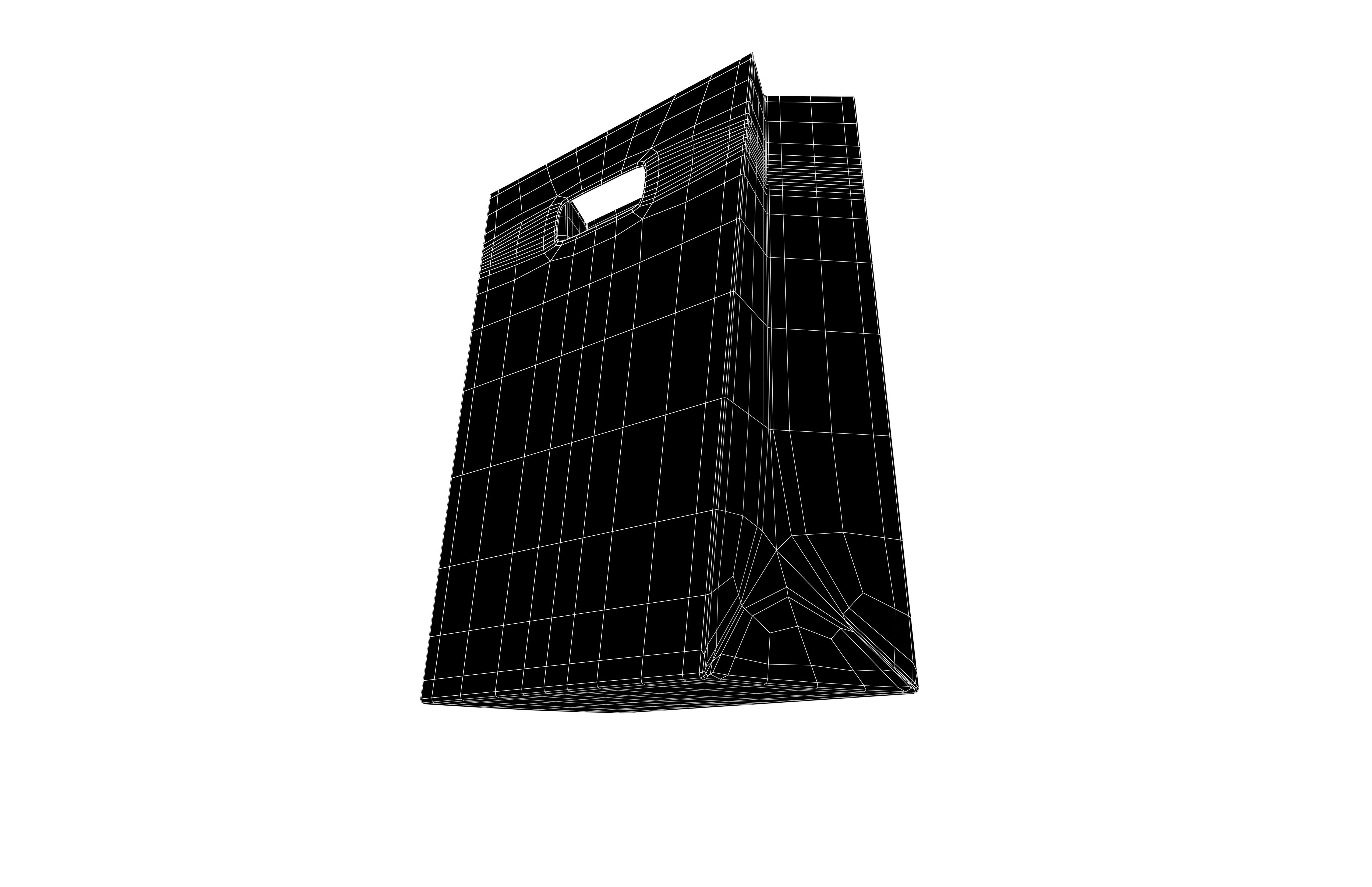 Shopping Bag v1 005 Low-poly 3D model_7