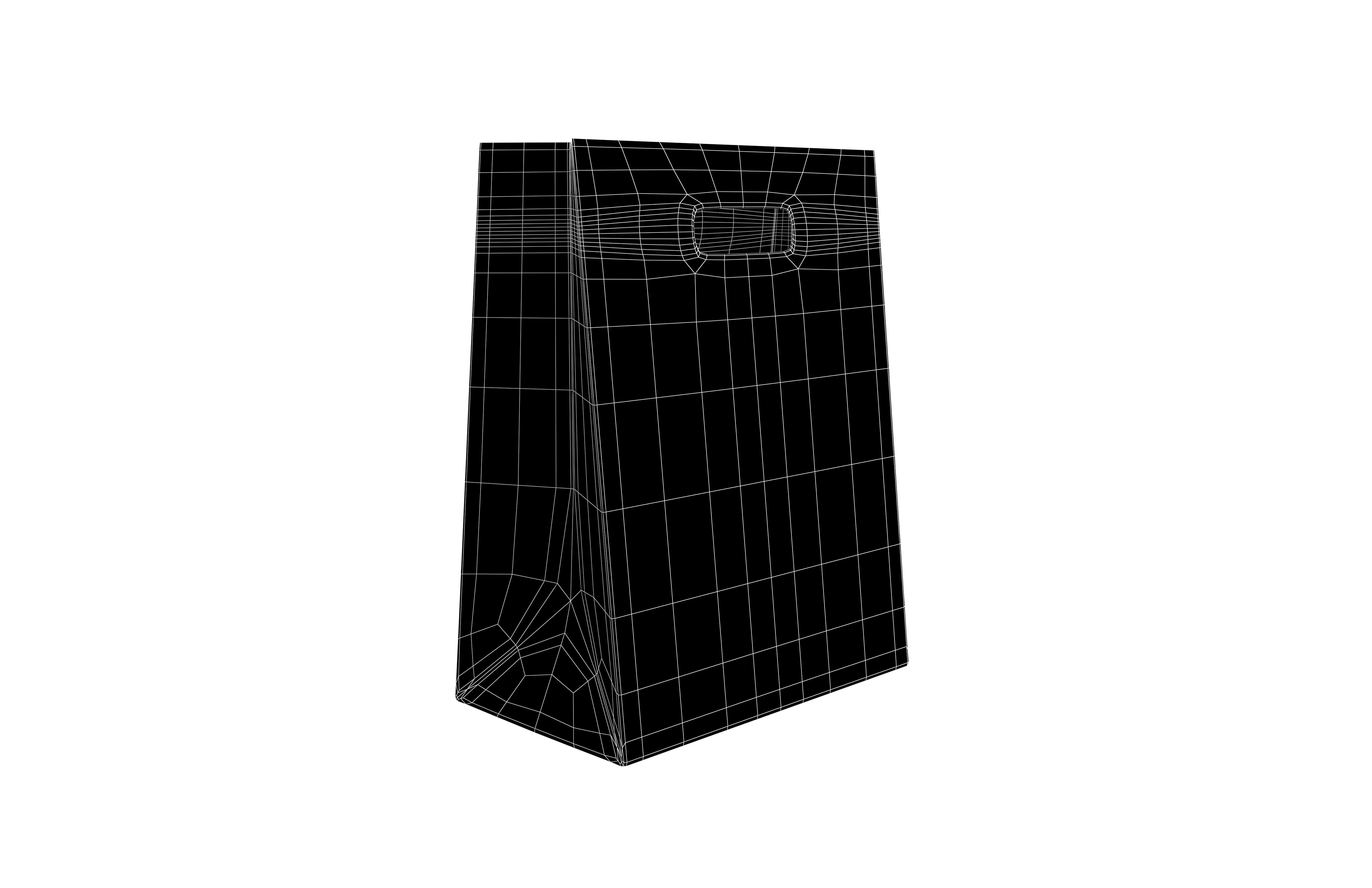 Shopping Bag v1 005 Low-poly 3D model_4