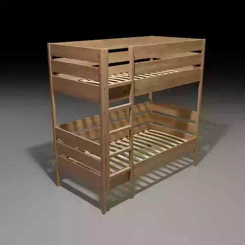 Wooden bunk bed