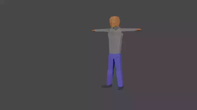 Rigged low-poly character