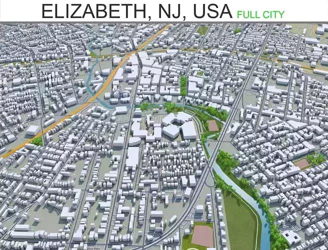 Elizabeth City in New Jersey USA 20km