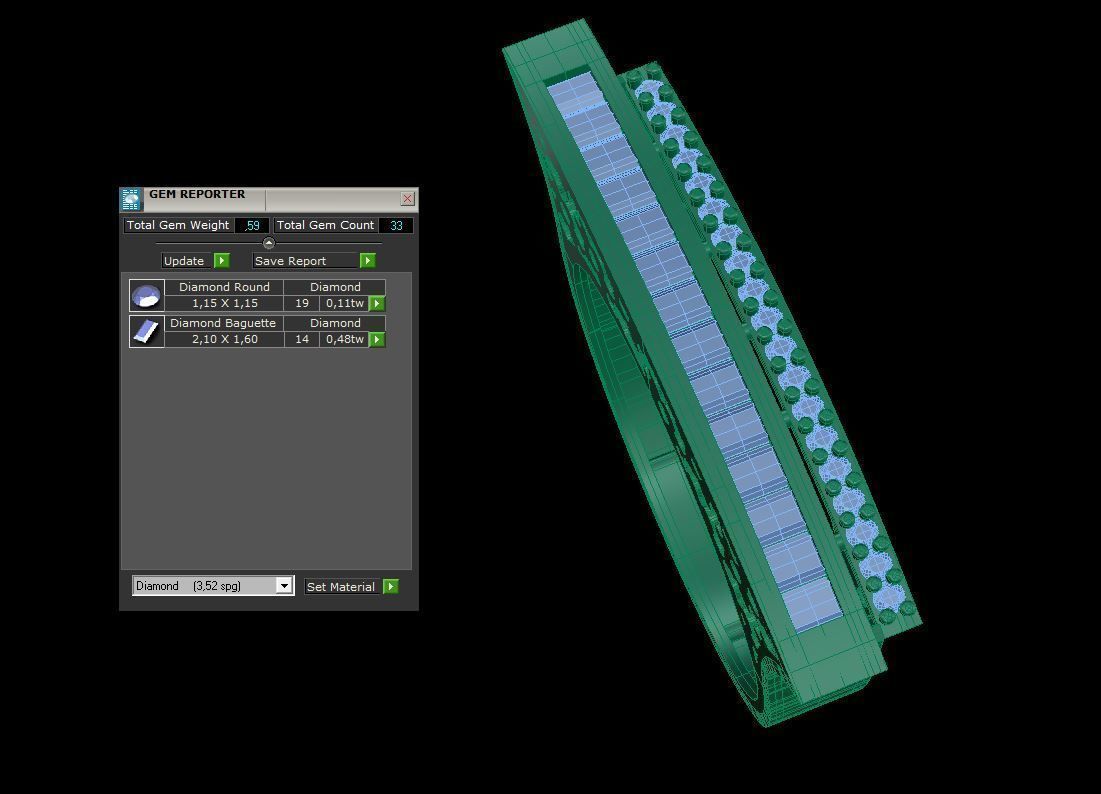 baguette ring 3D print model_5