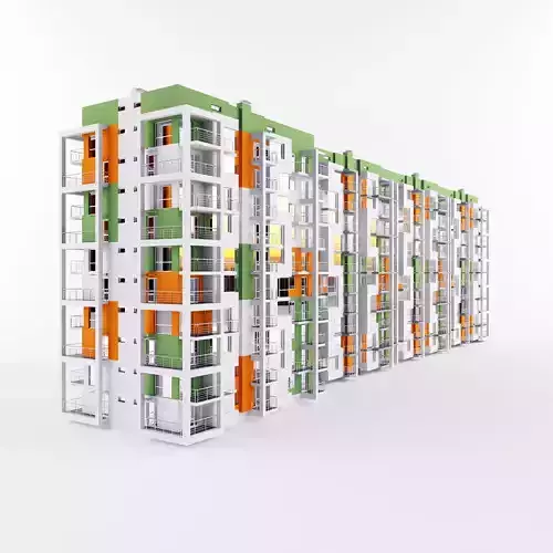 apartment house v01 3D model