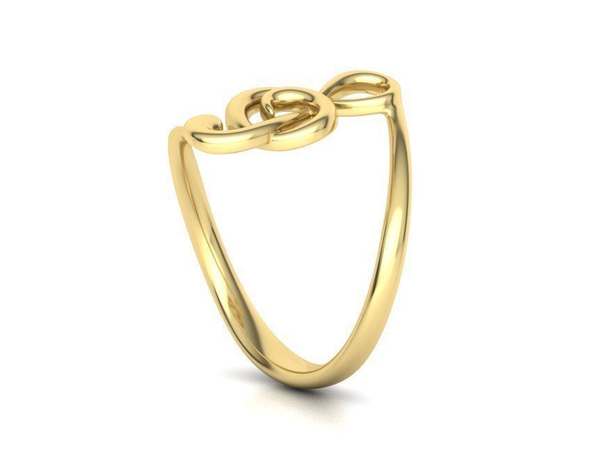Music Note Treble Clef Note Ring Melody ring 3dmodel  3D print model_9