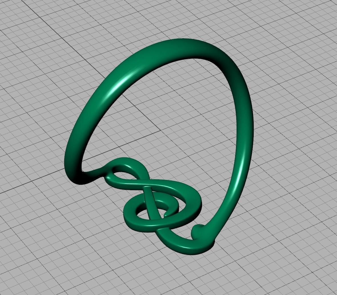 Music Note Treble Clef Note Ring Melody ring 3dmodel  3D print model_16