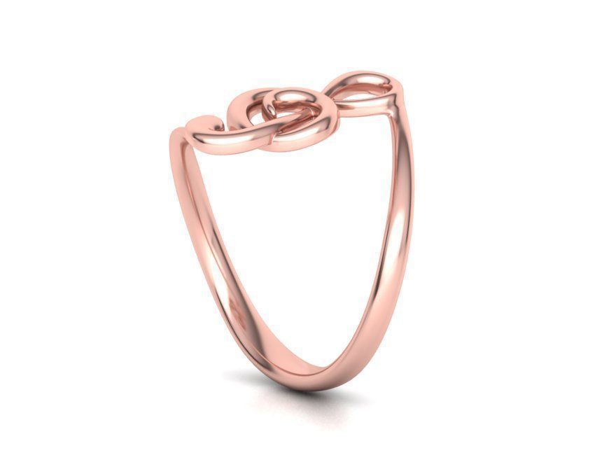 Music Note Treble Clef Note Ring Melody ring 3dmodel  3D print model_10