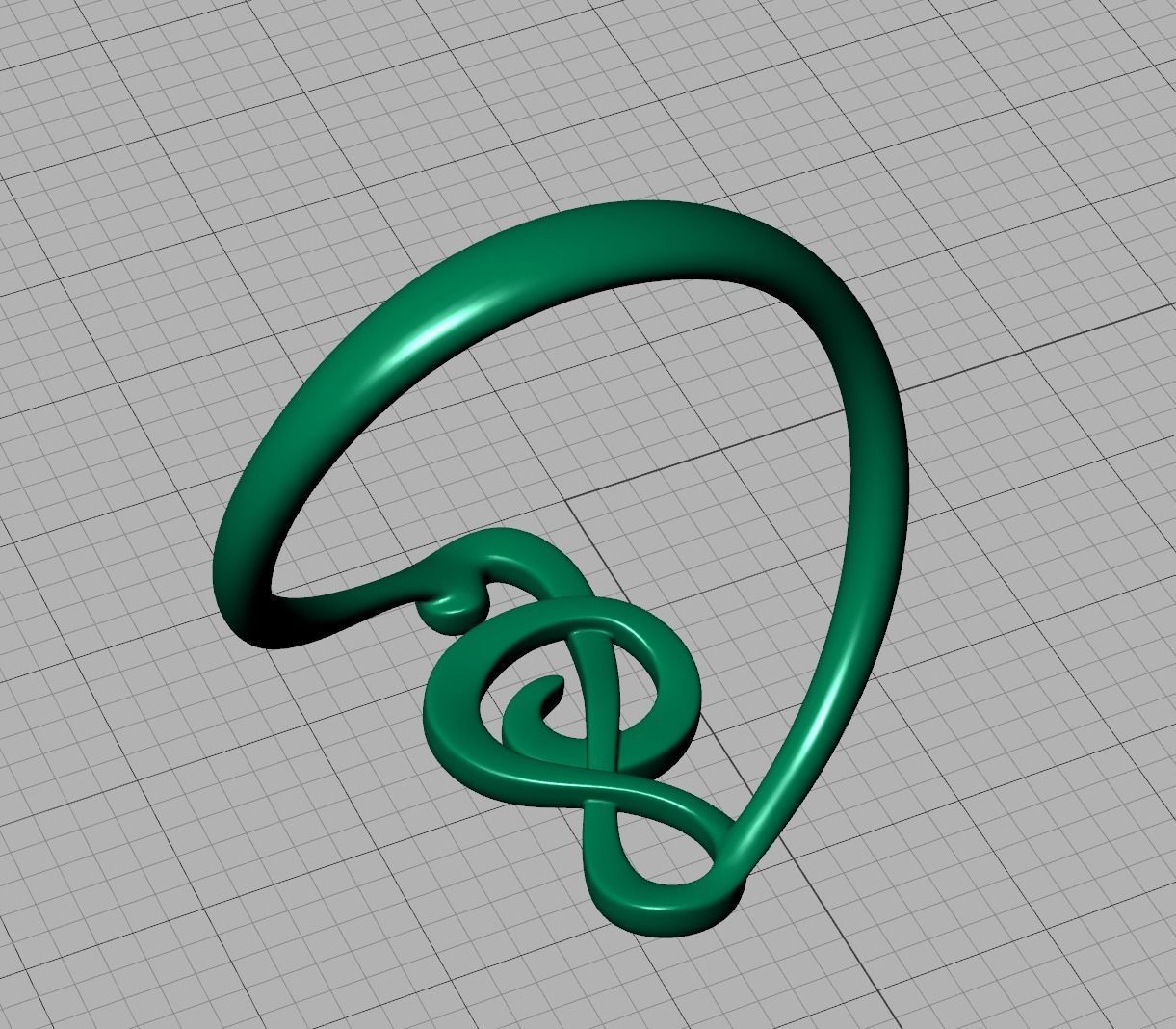 Music Note Treble Clef Note Ring Melody ring 3dmodel  3D print model_15
