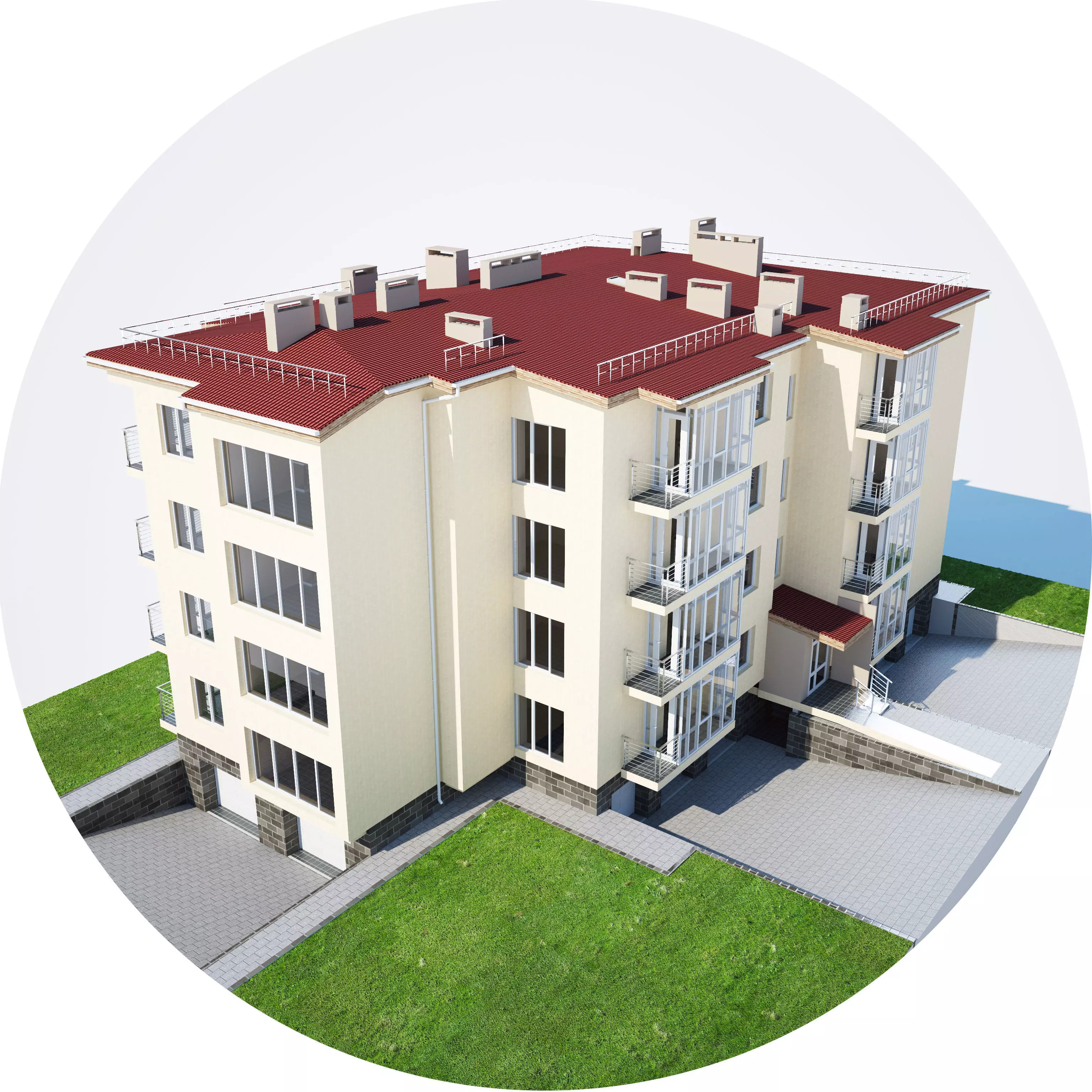 apartment house v03 3D model_0