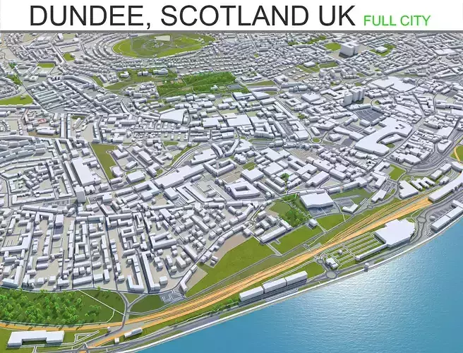 Dundee City in Scotland UK 60km