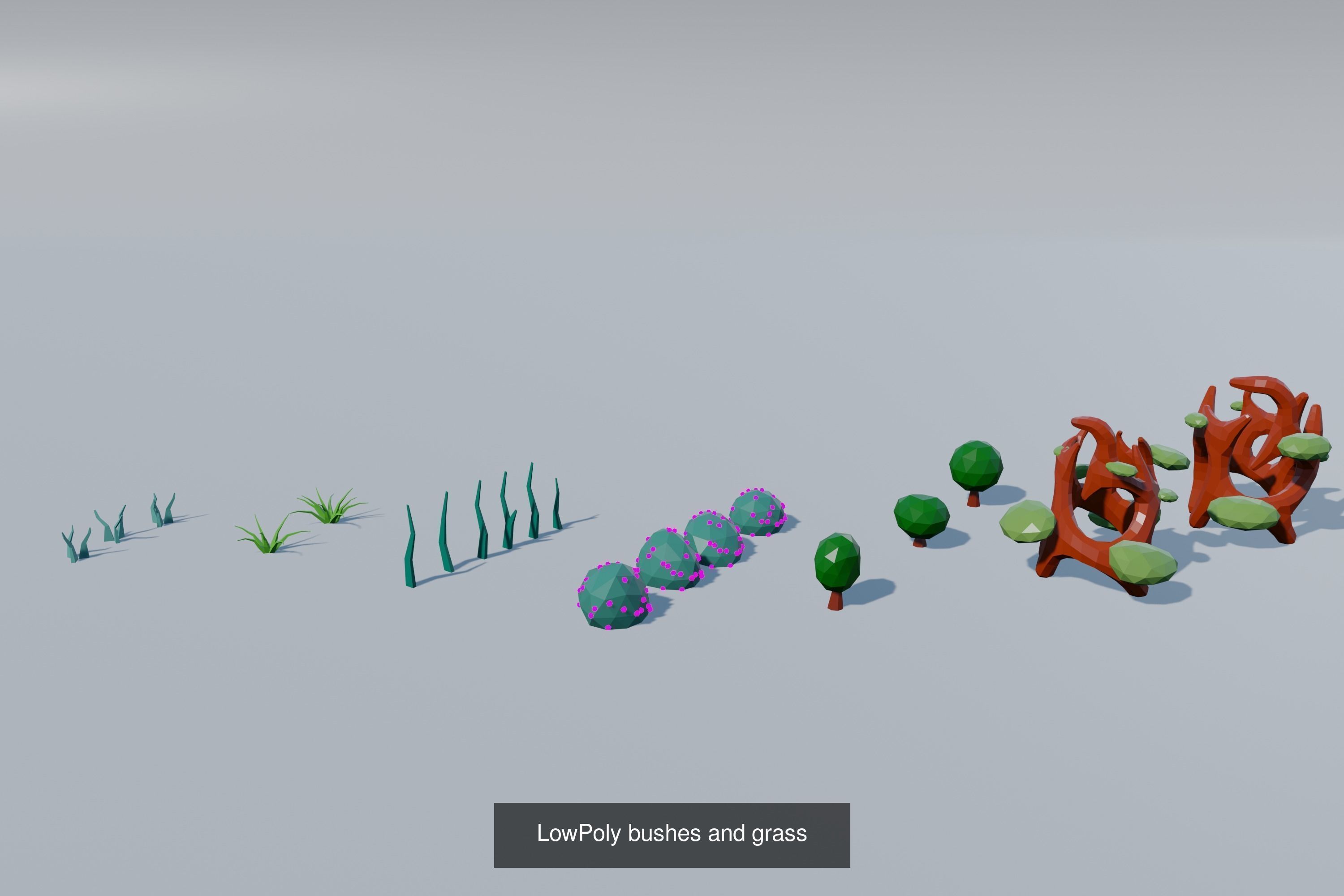 LowPoly alien enviroment PACK 3D Model Collection_3