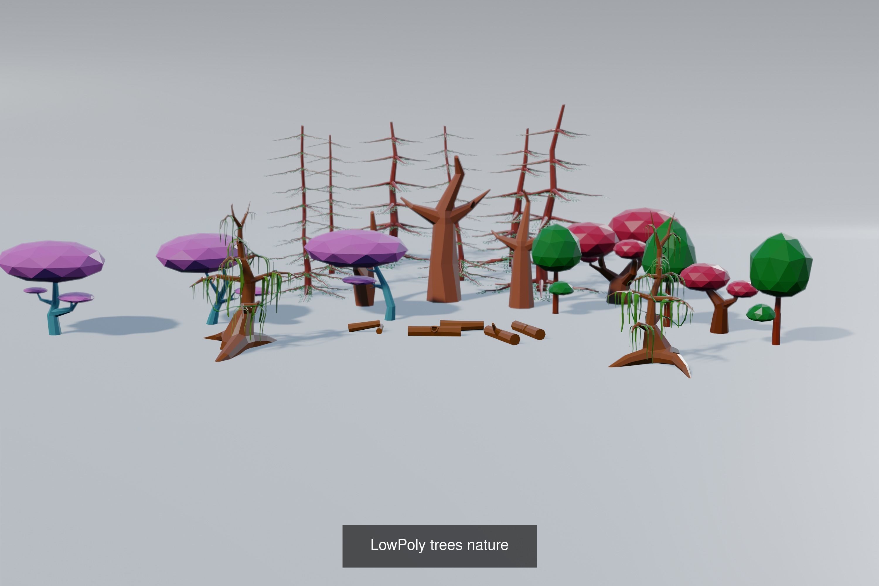 LowPoly alien enviroment PACK 3D Model Collection_5