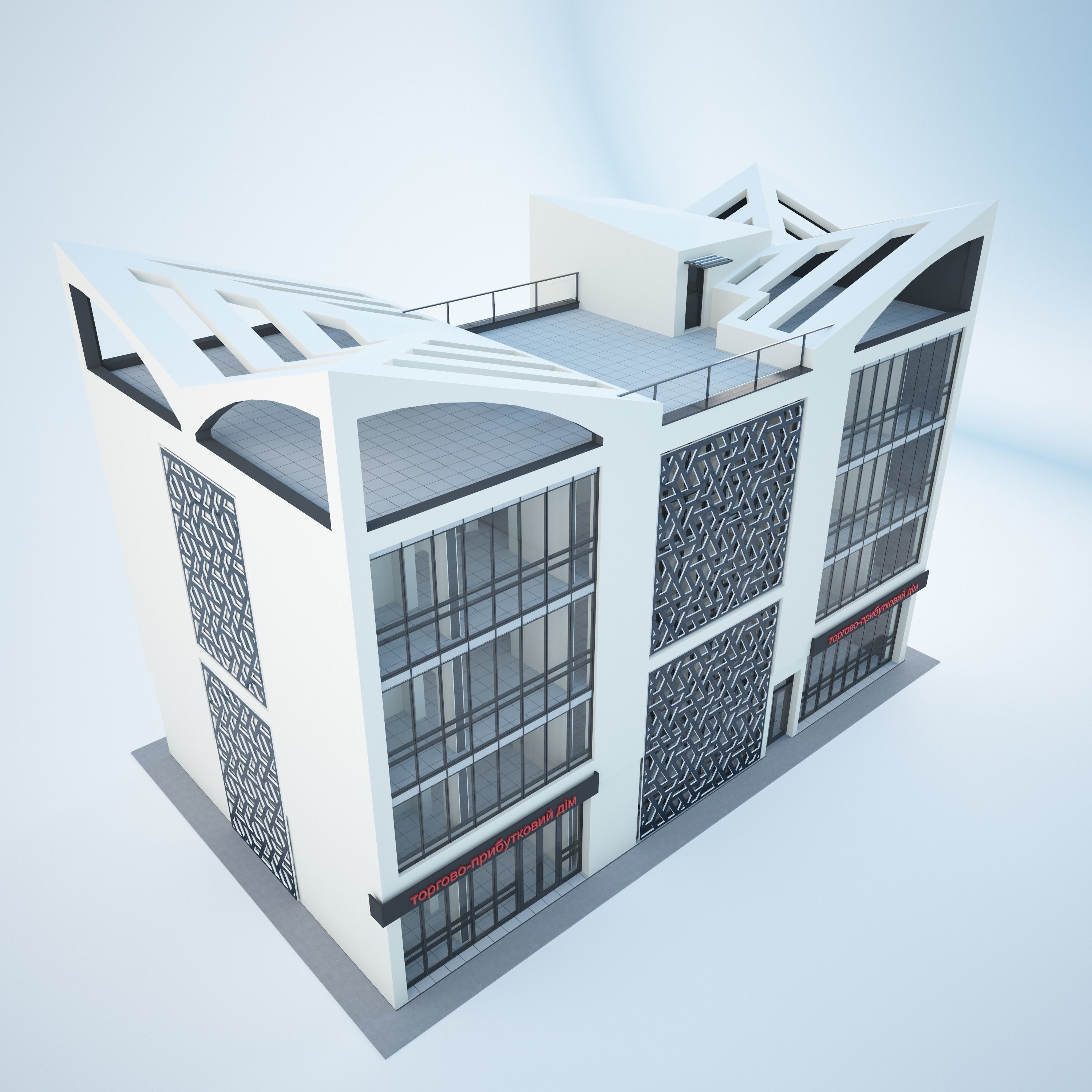 Office building v01 3D model_1