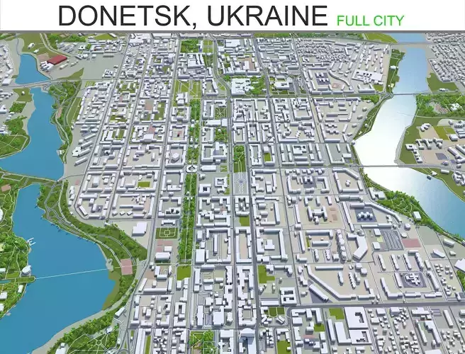 Donetsk City in Ukraine 40km