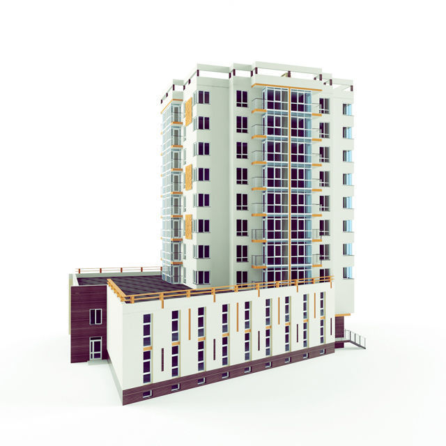 Multi-family house 3D model_1