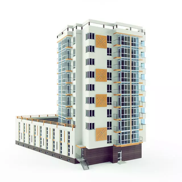 Multi-family house 3D model_0