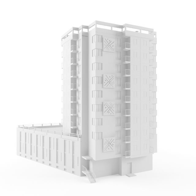 Multi-family house 3D model_2