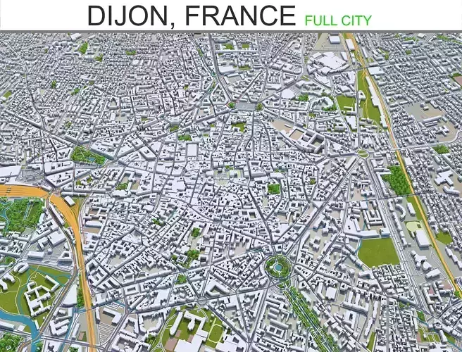 Dijon City in France 30km