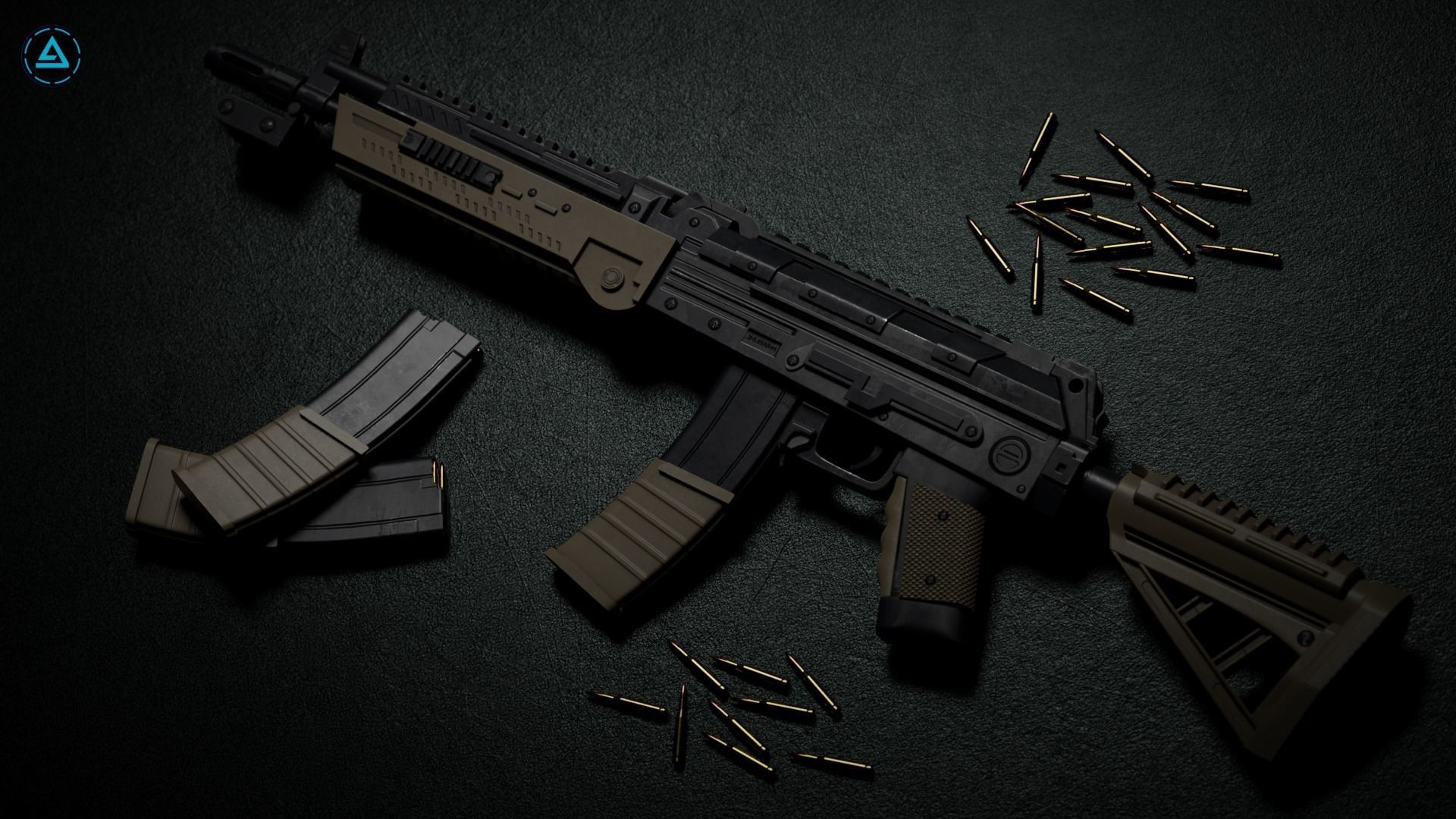 Weapon Pack Low-poly 3D model_1