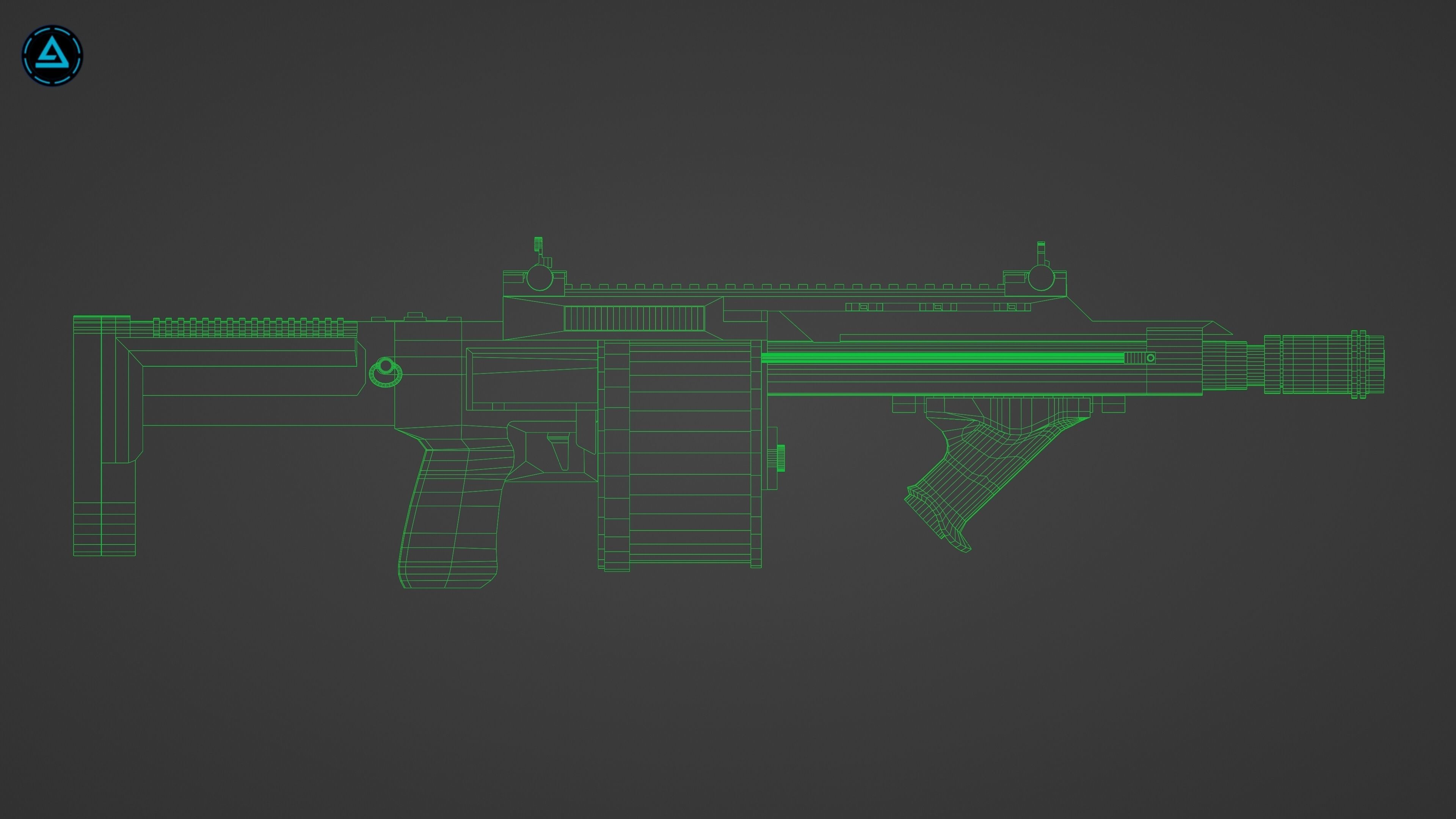 Weapon Pack Low-poly 3D model_32