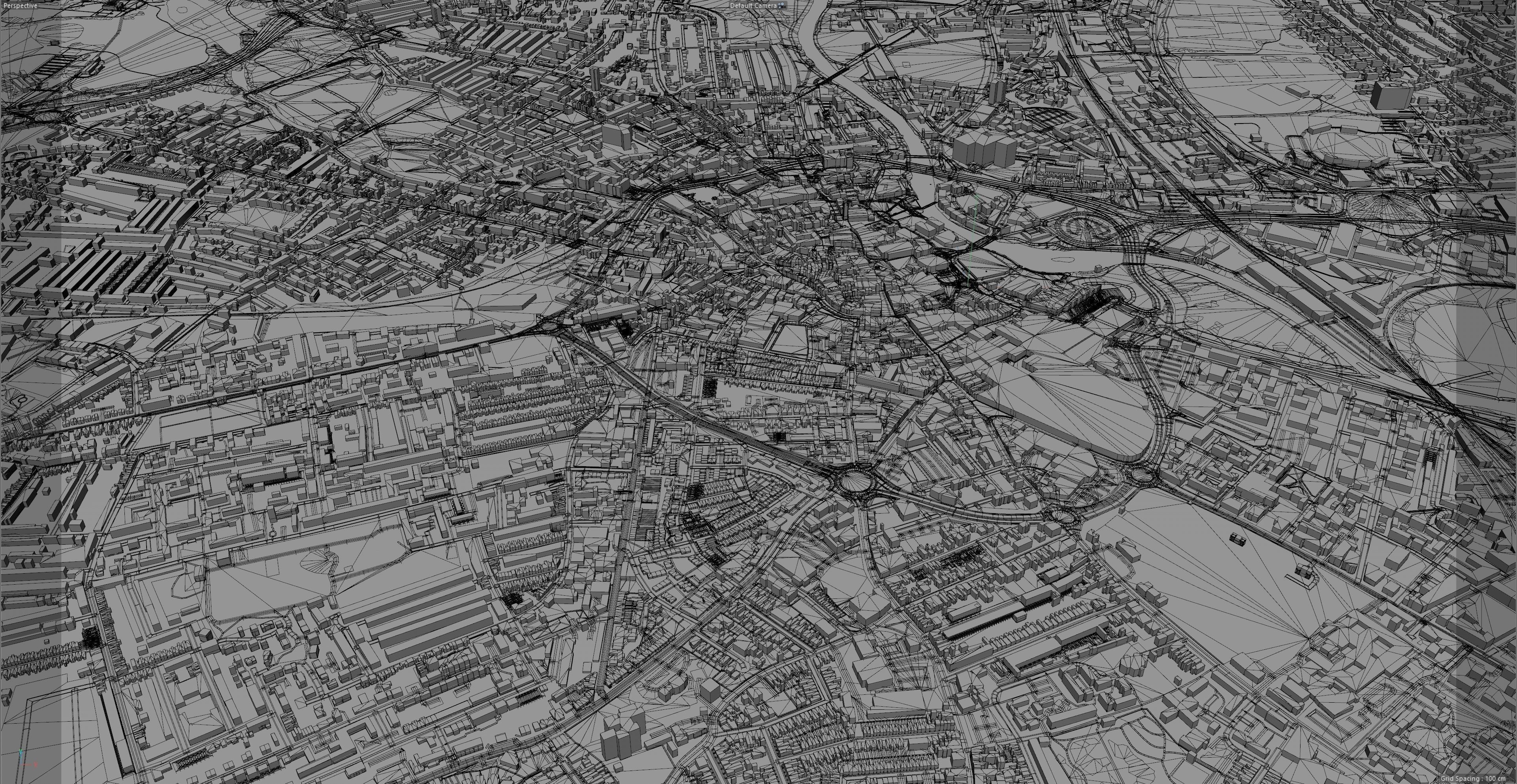 Derby City in England 40km Low-poly 3D model_11