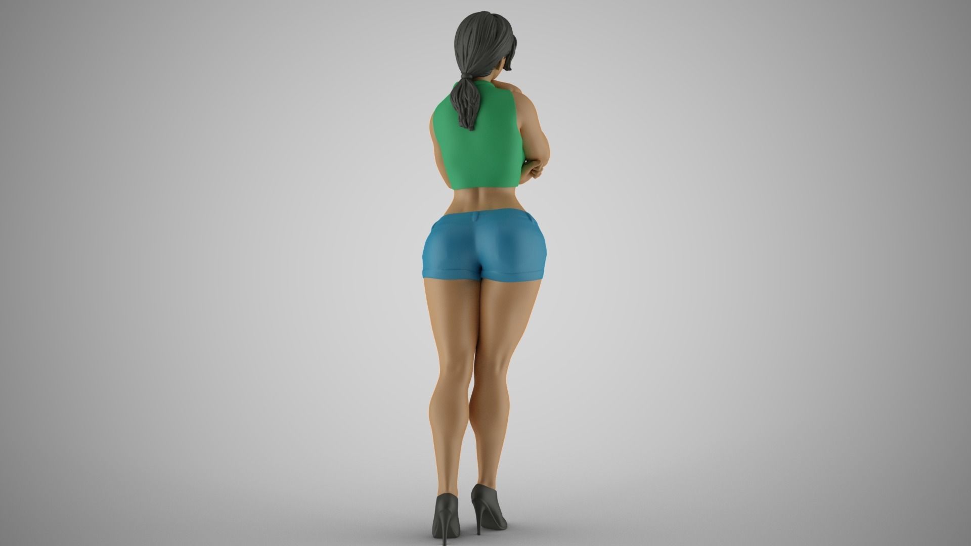 Woman Standing Chat 4 3D print model_6