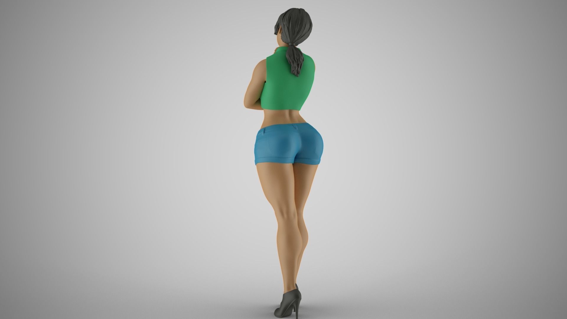 Woman Standing Chat 4 3D print model_7