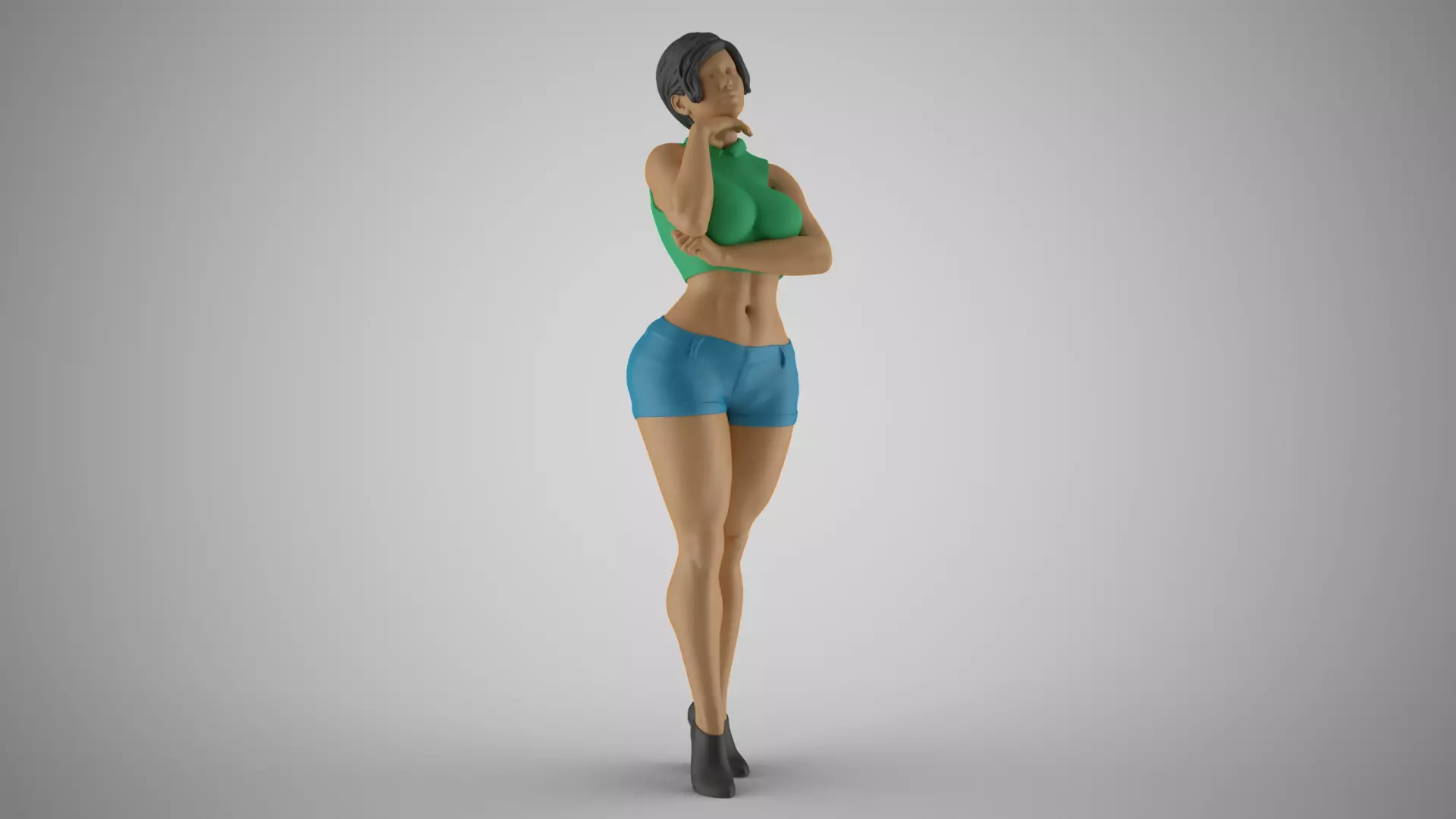 Woman Standing Chat 4 3D print model_0