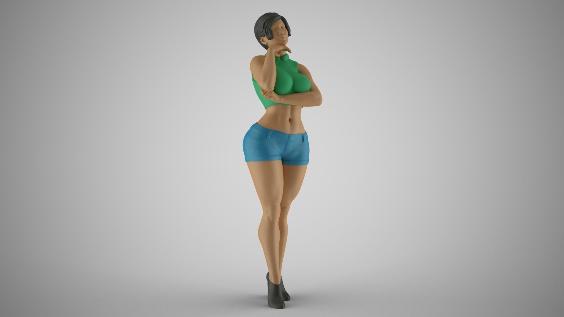 Woman Standing Chat 4