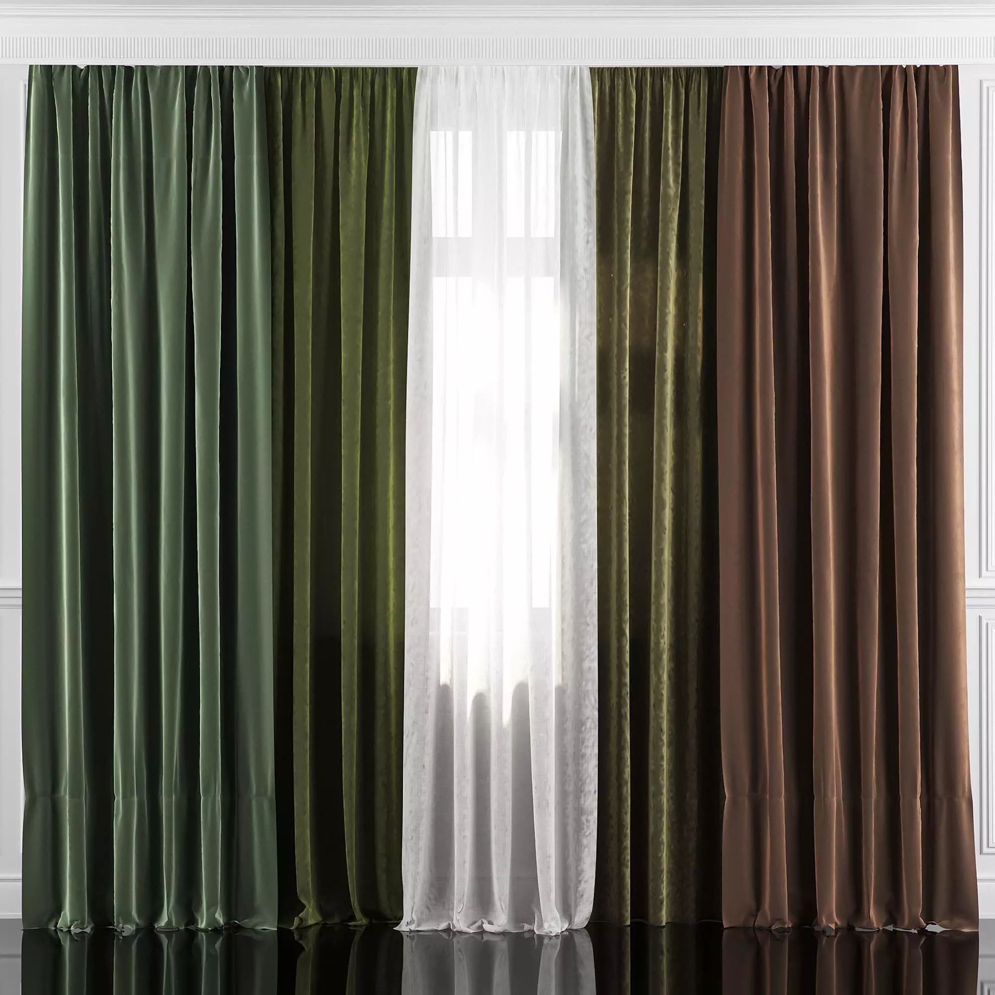 Curtain Set 25 3D model_0