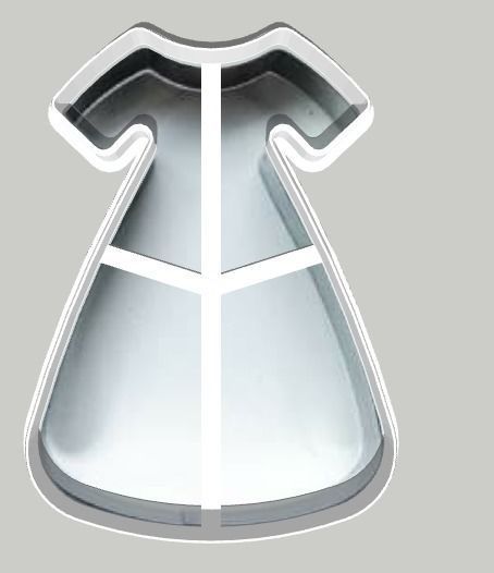 Dress Cookie Cutter 3D print model_2