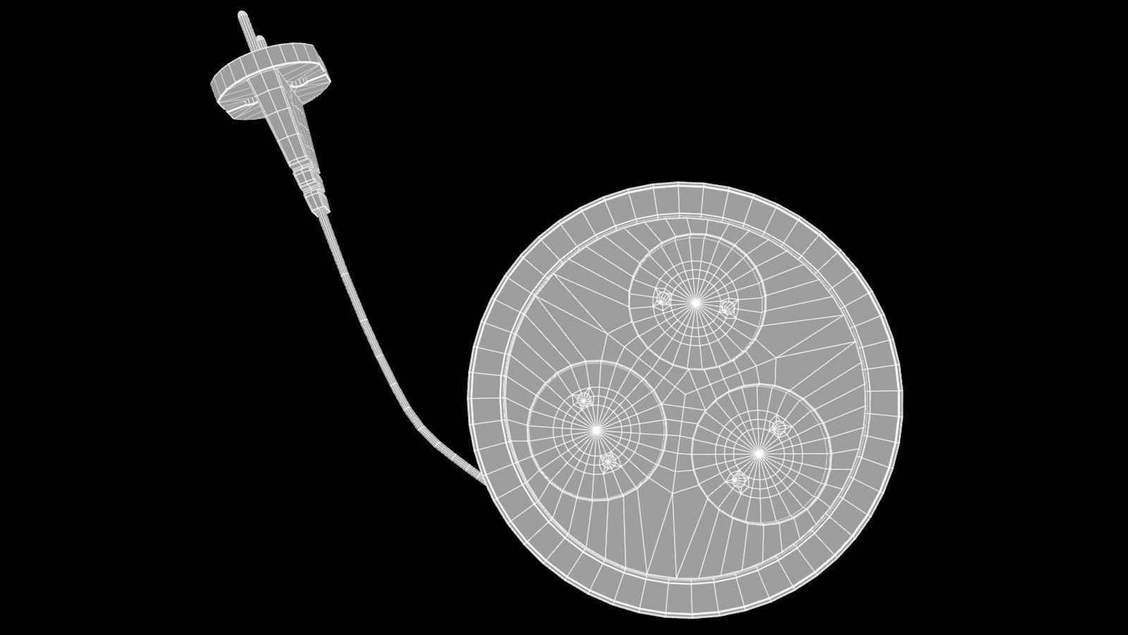 Old electrical extension cord made in USSR Low-poly 3D model_4