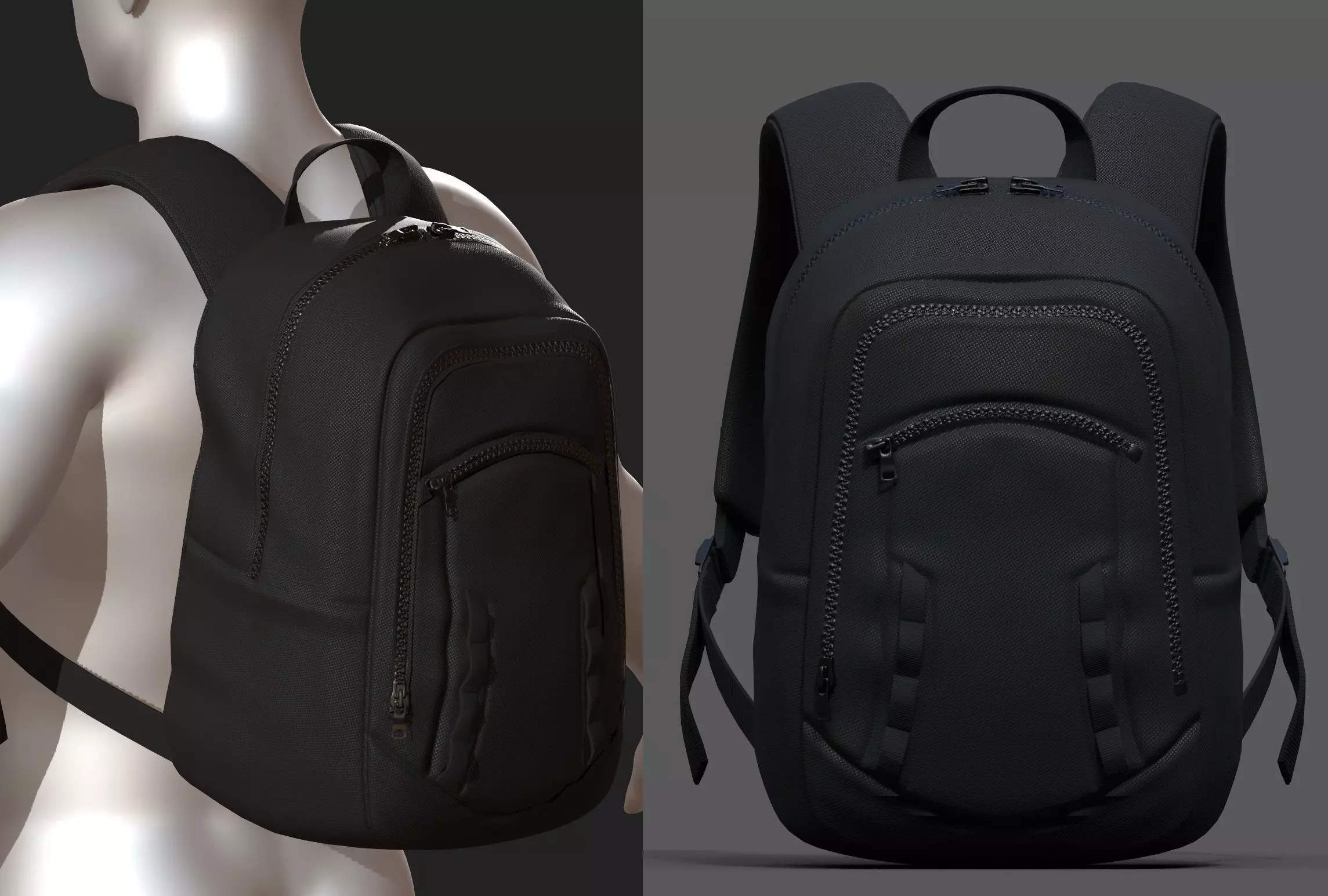 Backpack bag baggage Color 3d low poly Low-poly Low-poly 3D model