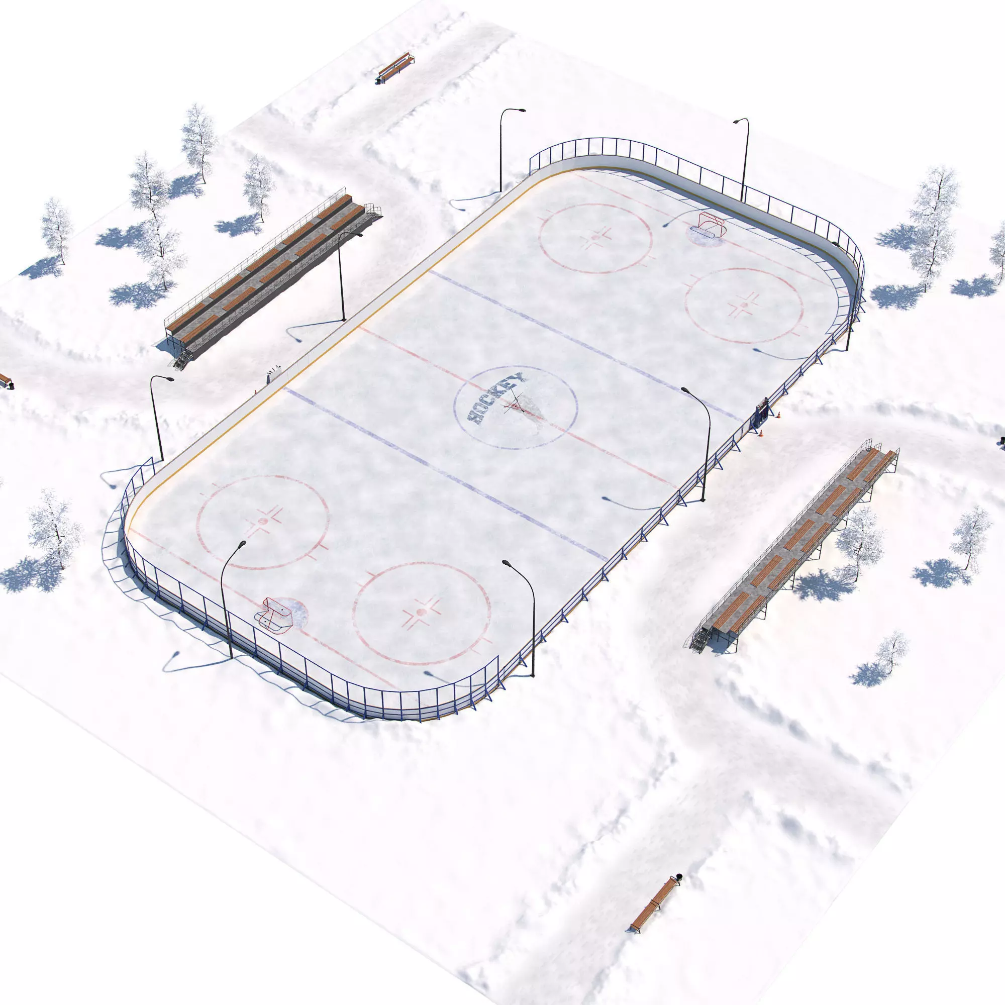Hockey Court 3D model