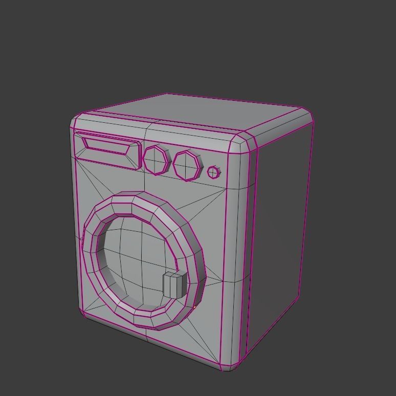 Cartoon Bathroom Package Low-poly 3D model_2