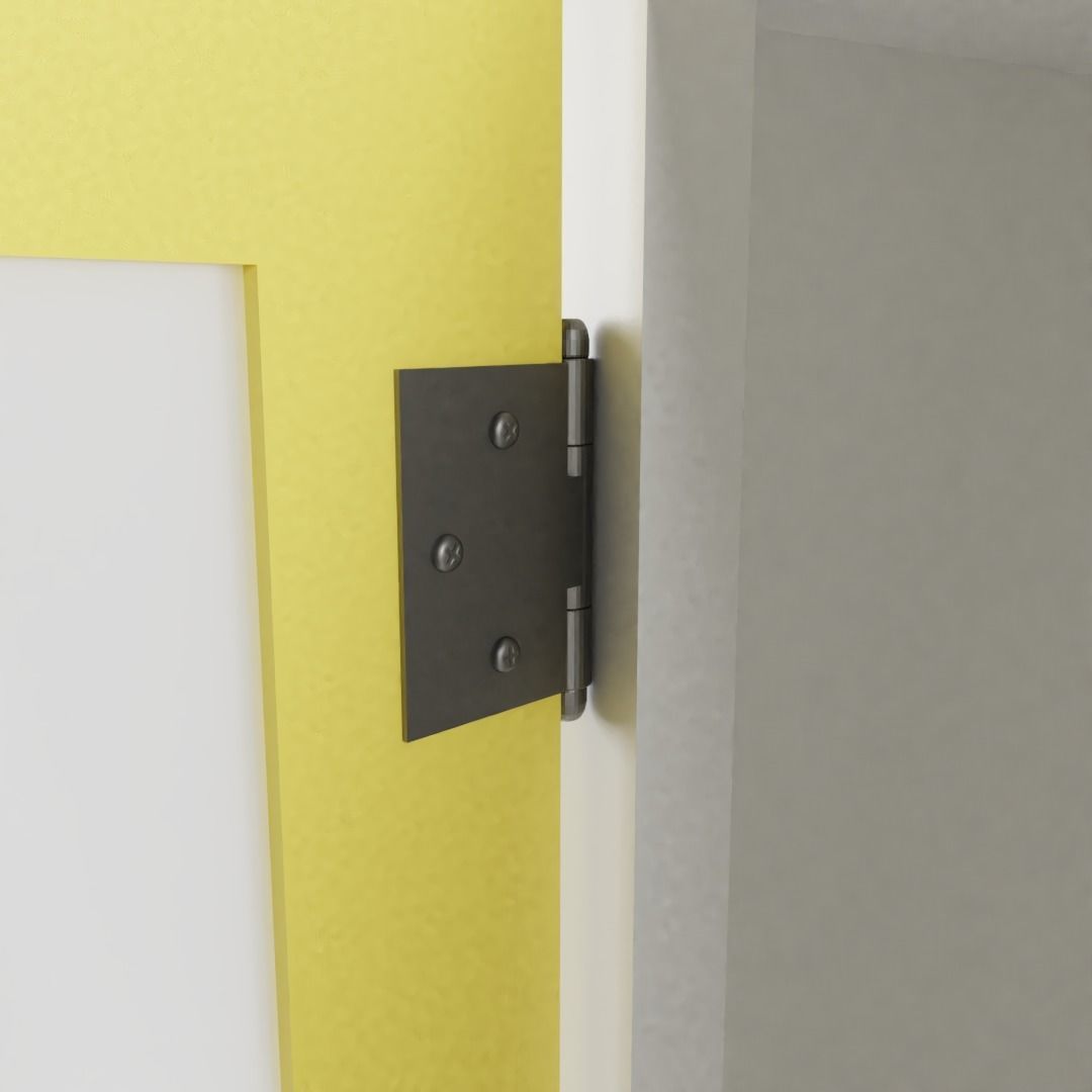 Small Vintage Kitchen Wall Cabinet 3D model_2