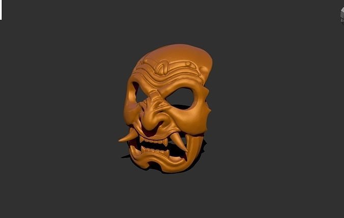 Samurai Mask pendant 3D print model