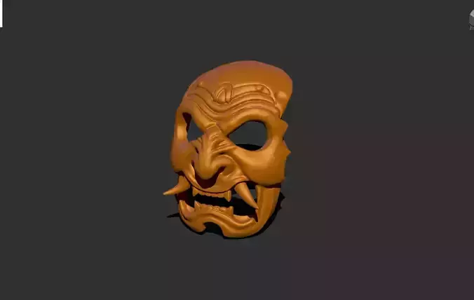 Samurai Mask pendant 3D print model