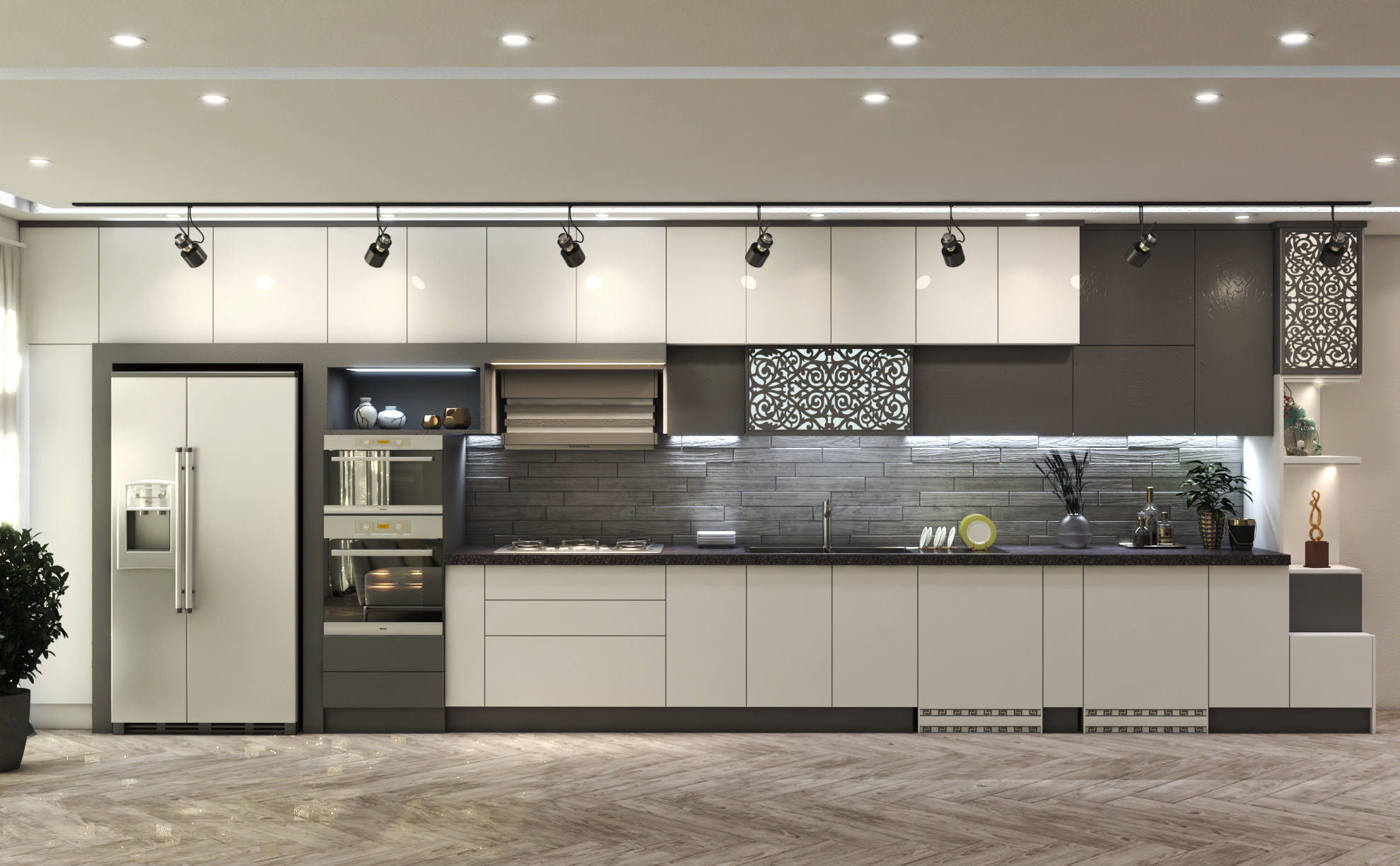 Modern kitchen 3D model_1