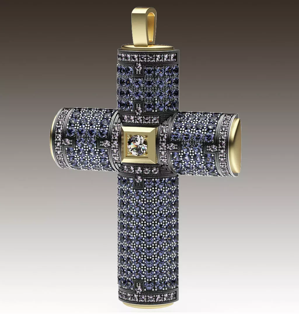 Cross Black and White 3D print model_0