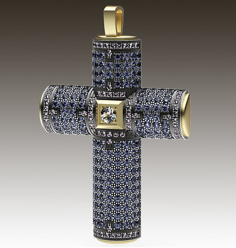 Cross Black and White 3D print model