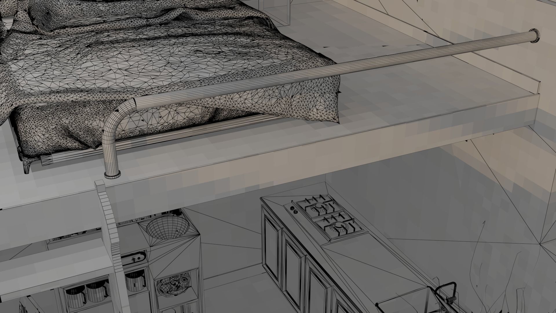 House - Exterior-Interior Scene 3D model 3D model_13