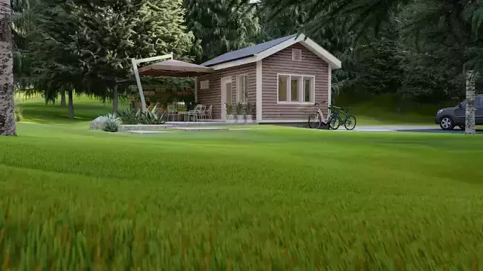House - Exterior-Interior Scene 3D model 3D model