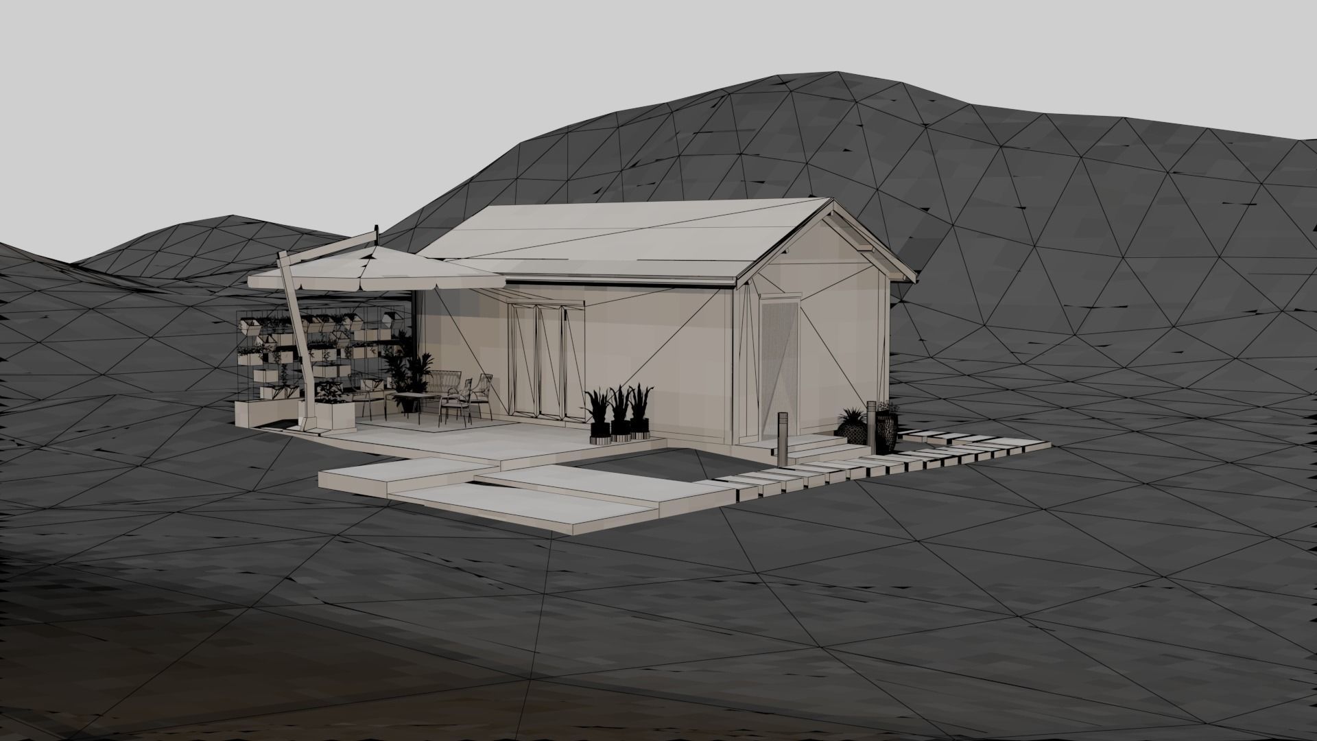 House - Exterior-Interior Scene 3D model 3D model_11