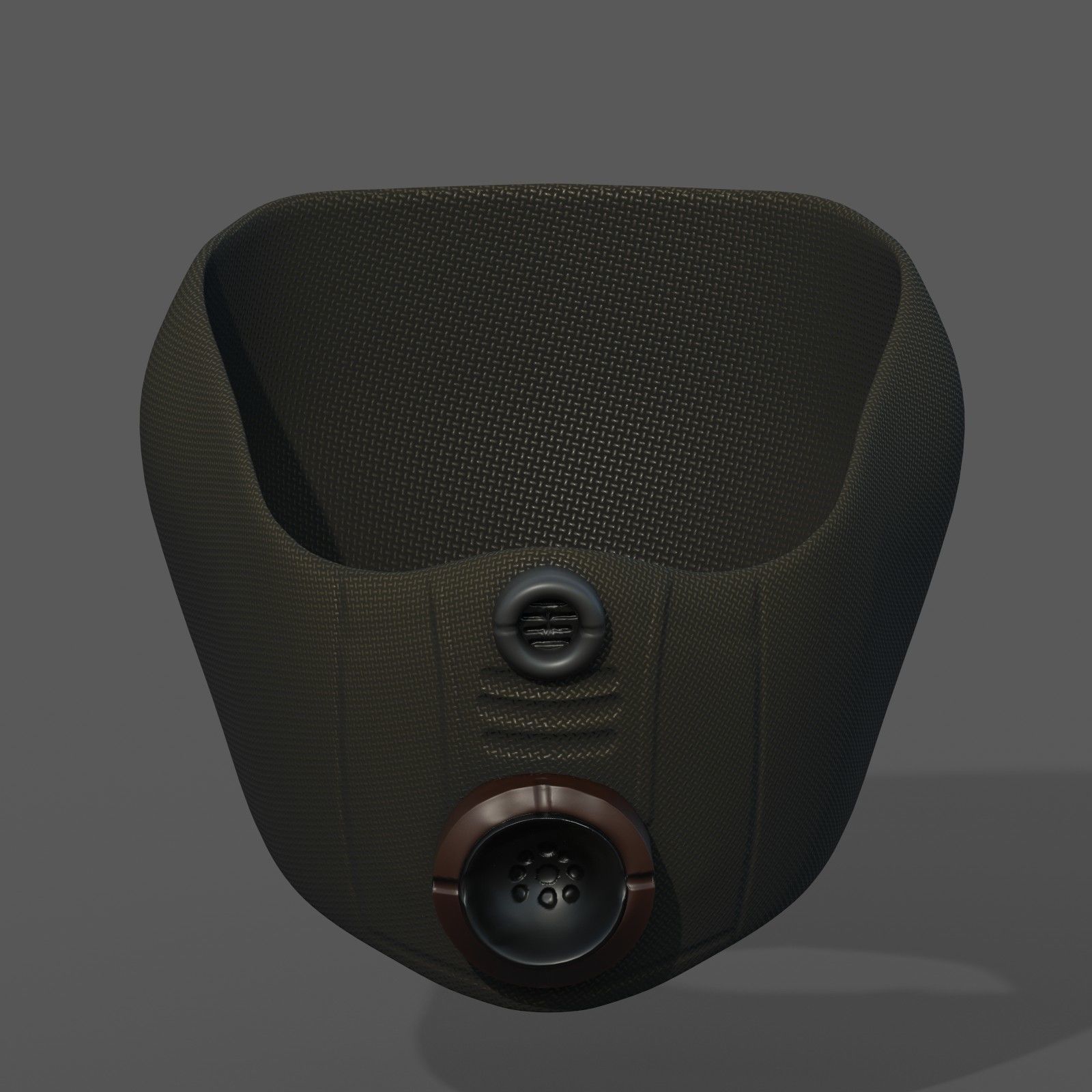 Gas mask helmet 3d model scifi Low-poly Low-poly 3D model_1