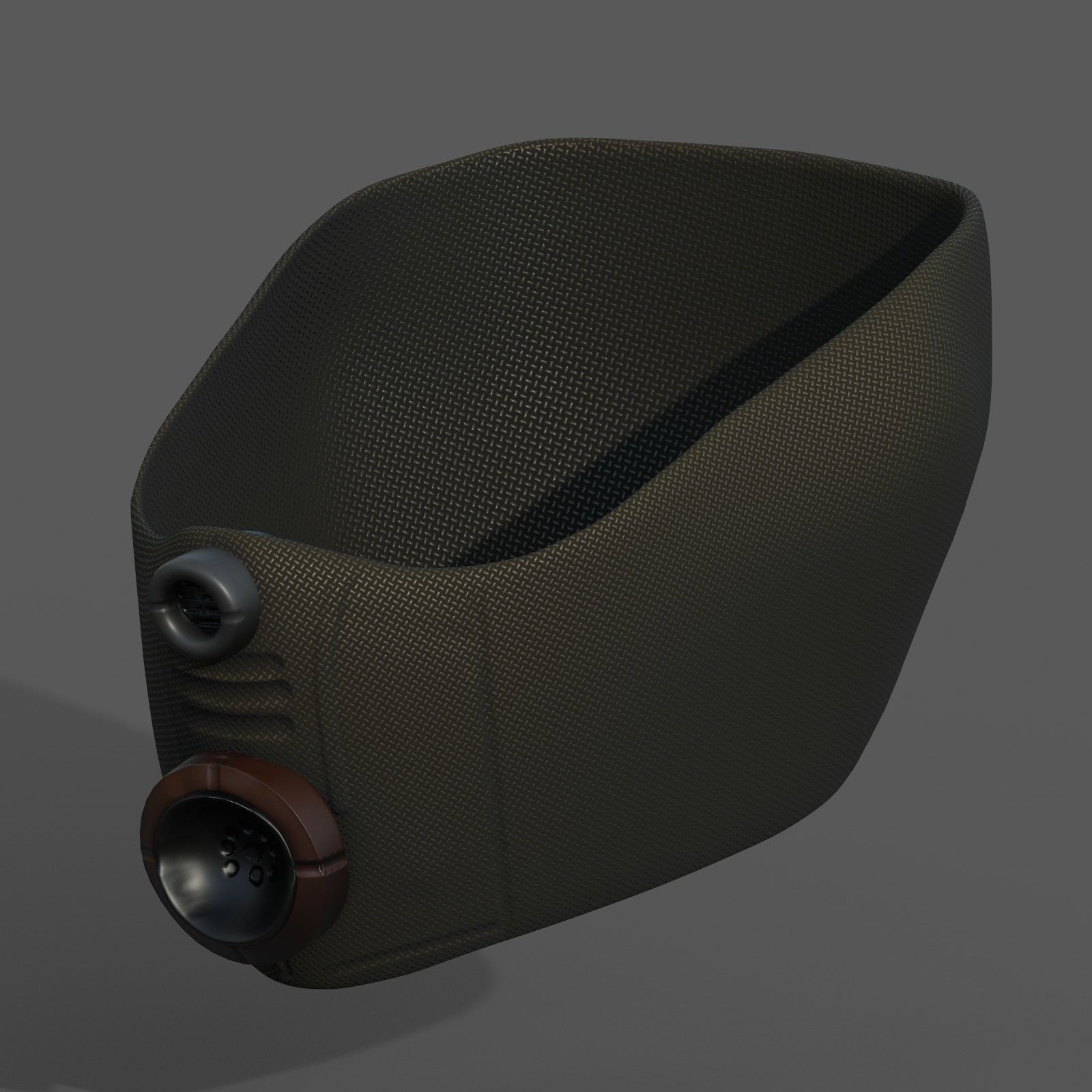 Gas mask helmet 3d model scifi Low-poly Low-poly 3D model_2