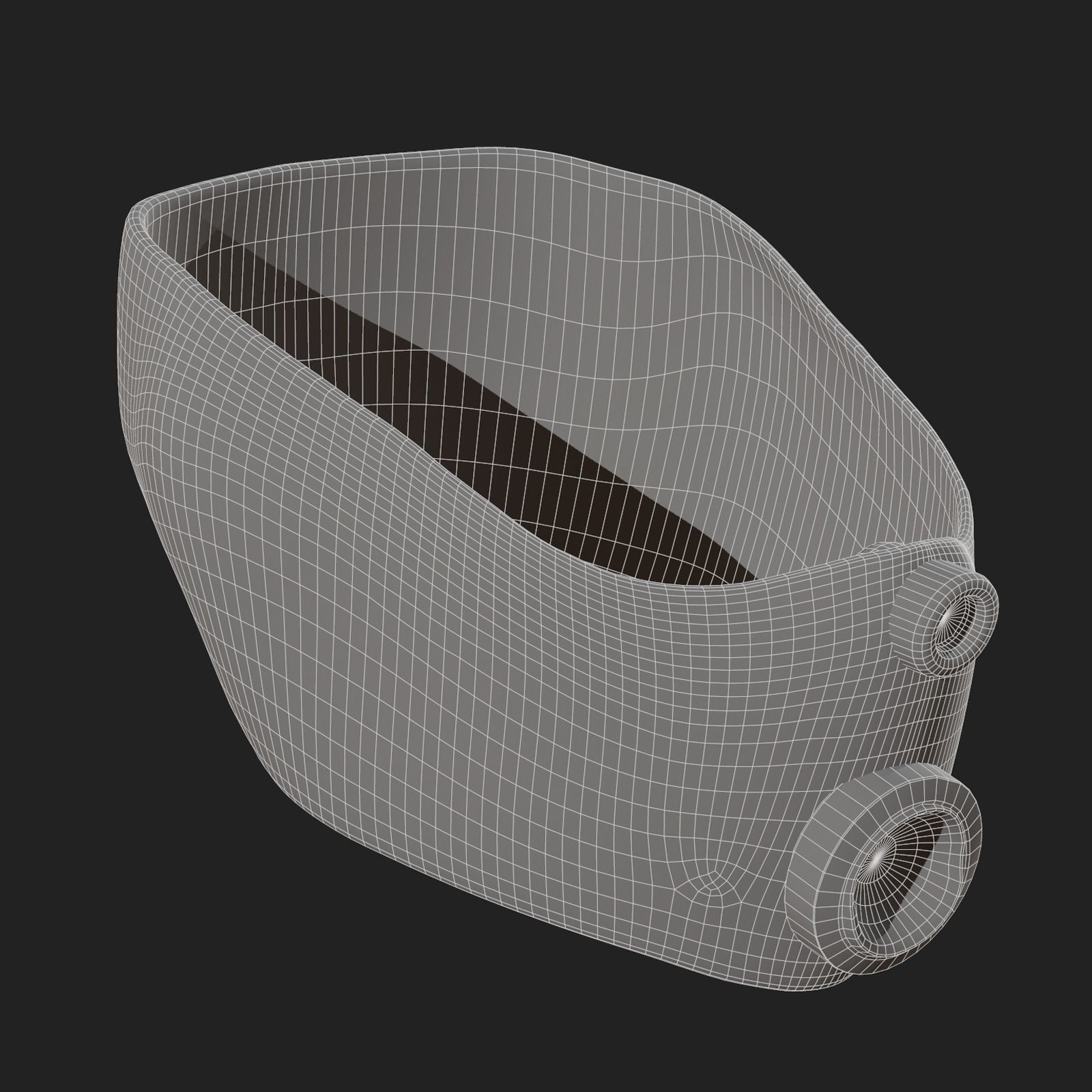 Gas mask helmet 3d model scifi Low-poly Low-poly 3D model_9